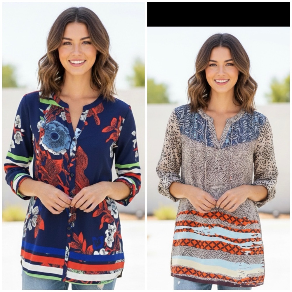 Plenty Tracy Reese Mykonos Floral Blouse Daniel Rain peasant top bundle teacher